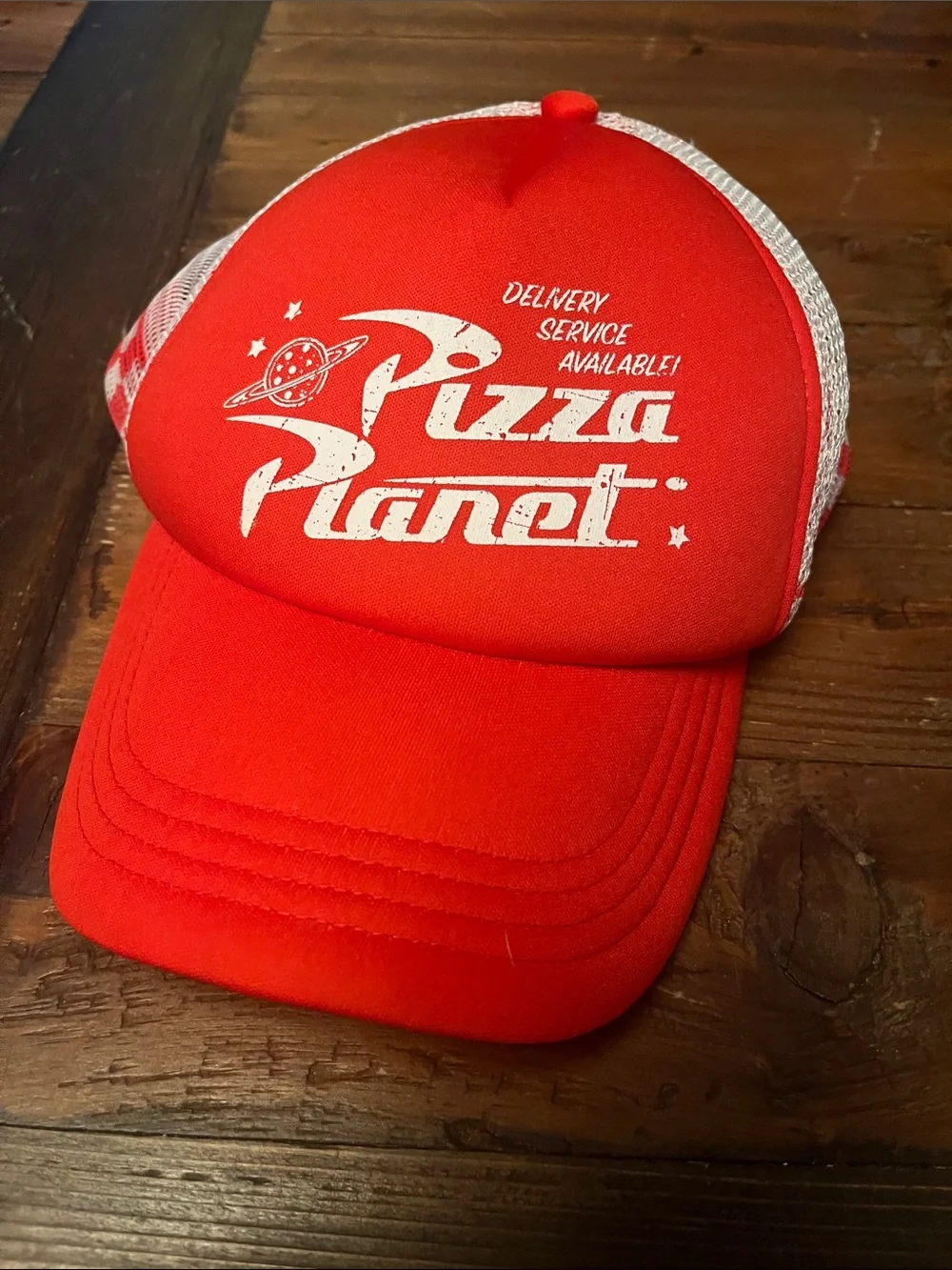 Disneyland Pizza Planet trucker hat